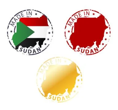 Made in sudan stamp Stock Illustration