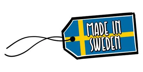 Made in Sweden Label. Stock Illustration