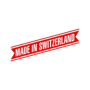 Made in Switzerland Rubber Stamp Vector Template Ilustração Stock
