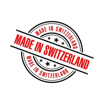 Made in Switzerland Rubber Stamp Vector Template 스톡 일러스트