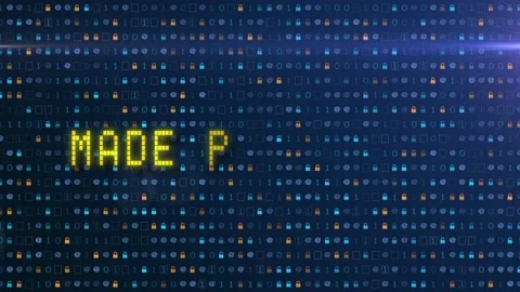 Made in Taiwan, digital background with animated letters. Stock Footage 101969187
