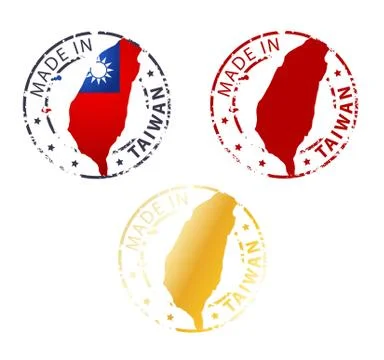 Made in taiwan stamp Stock Illustration