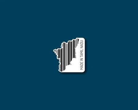 Made in Tamil Nadu barcode Stock Illustration