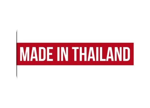 Made in Thailand red vector banner illustration isolated on white background Stock Illustration