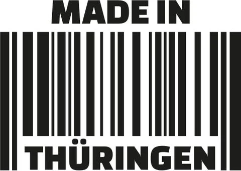 Made in Thuringia barcode german 스톡 일러스트