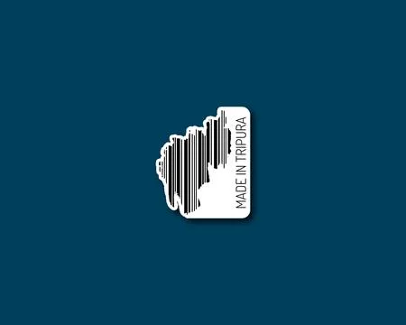 Made in Tripura barcode Stock Illustration