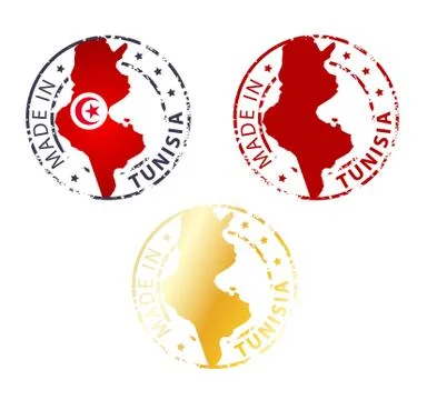 Made in tunisia stamp Stock Illustration