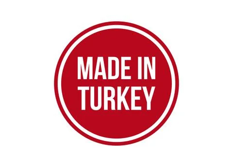 Made in Turkey red vector banner illustration isolated on white background Stock Illustration