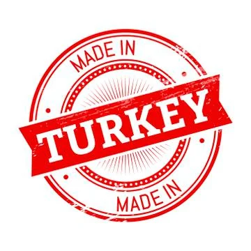 Made in Turkey round stamp Stock-Illustration