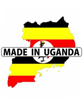 Made in uganda Illustrazione stock