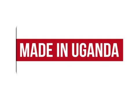 Made in Uganda red banner design vector illustration Stock Illustration