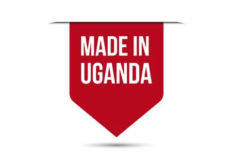 Made in Uganda red banner design vector illustration Stock Illustration