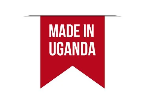 Made in Uganda red banner design vector illustration Stock Illustration