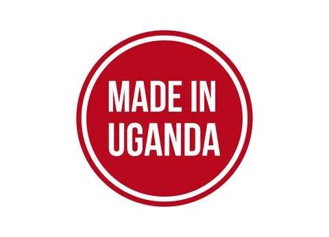 Made in Uganda red banner design vector illustration Stock Illustration