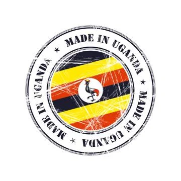 Made in Uganda rubber stamp Stock Illustration