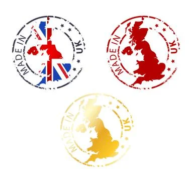 Made in uk stamp Stock Illustration