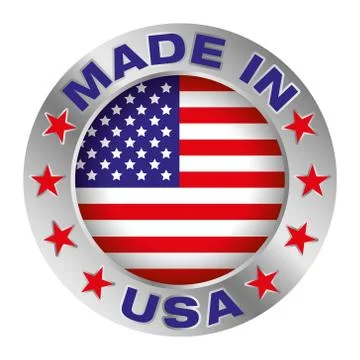 Made in the USA badge isolated on white background. Stock Illustration