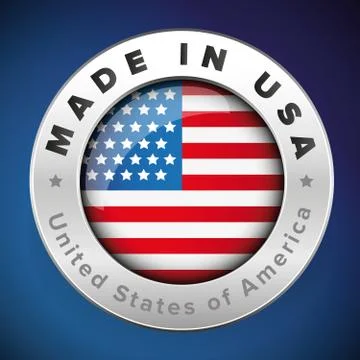 Made in USA badge vector Stock Illustration