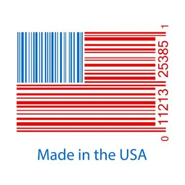 Made in USA Bar Code Illustration Stock-Illustration