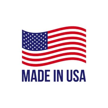 Made in USA icon vector American flag 스톡 일러스트