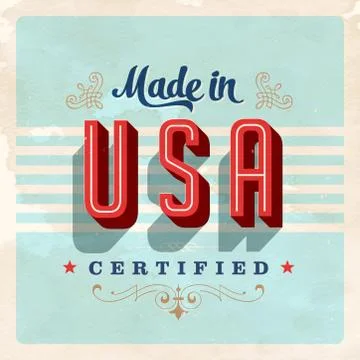 Made in USA label Stock Illustration