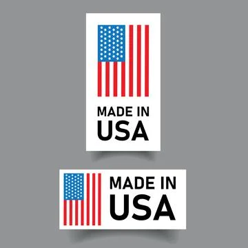 Made in USA label set Stock Illustration
