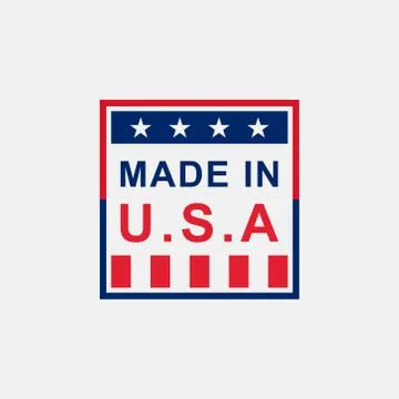 Made in USA label. simple flat vector illustration Stock Illustration