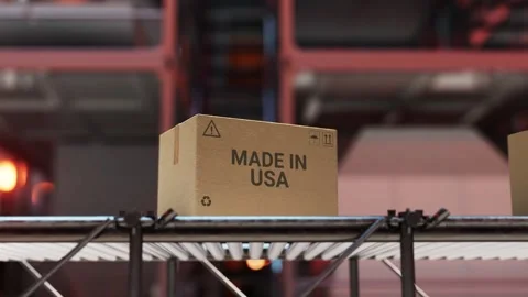 Made in USA Production Loop 4K Stock Footage 265768342