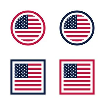 Made in USA stamp sign vector illustration of American flag Stock Illustration