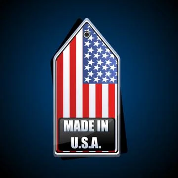 Made in usa tag Stock Illustration