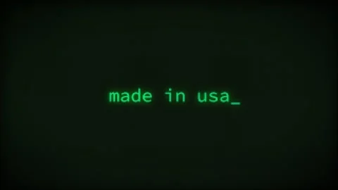 Made in USA, Typing Text, Retro Computer Screen Stock Footage 311573001