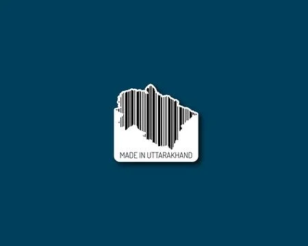 Made in Uttarakhand barcode Stock Illustration