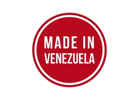 Made in Venezuela red vector banner illustration isolated on white background Stock Illustration