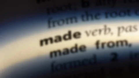 Made word in a dictionary. Stock Footage 99563162