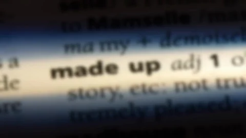 Made up word in a dictionary. Video stock 99563172