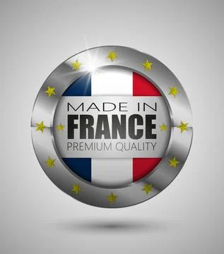 MadeinFrance button Ilustração Stock