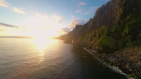 Madeira - Coast Sunset 2 Stock Footage 282739664