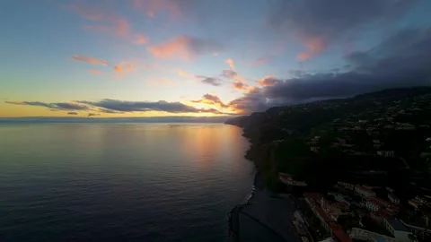 Madeira - Coast Sunset 4 Stock Footage 282739663
