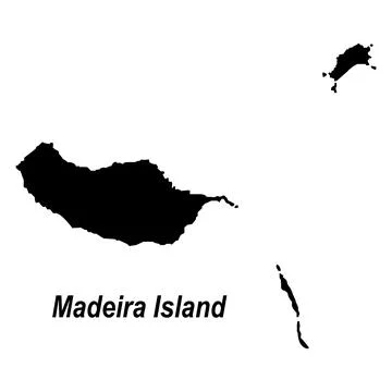 Madeira island map Stock Illustration
