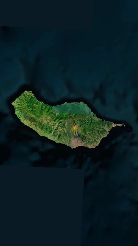 Madeira Island Map With Loop Animation In Vertical Format Stock Footage 339173575