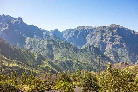Madeira mountain landscape Stock Photos