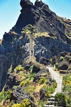 Madeira mountains view. Stock Photos