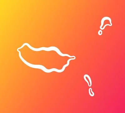 Madeira - Outline Map on Gradient Background Stock Illustration