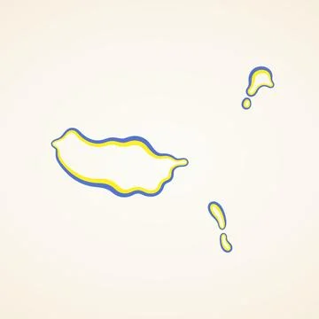 Madeira - Outline Map Stock Illustration