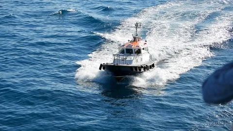 Madeira Pilot boat #1 Video stock 117318955