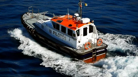 Madeira Pilot Boat #2 Stock Footage 117327566