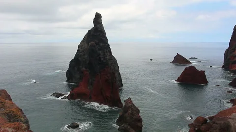 Madeira rocks HD Video stock 30411023