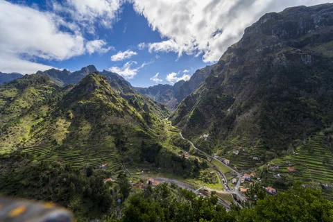Madeira timelapse dramatic clouds over mountains ProRes-444 4KUHD 24 VHQ Stock Footage 255332336