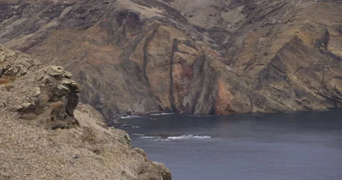 Madeira, volcanic rocks close, 4K Stock Footage 246328807