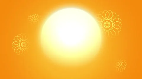 Madela yellow background with decorative elements Stock Footage 244251920